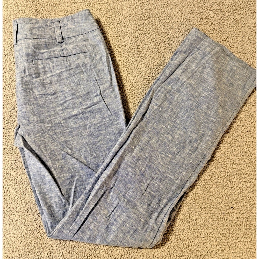 7th Avenue Design Studio New York & Company Women Blue Linen Pants 2